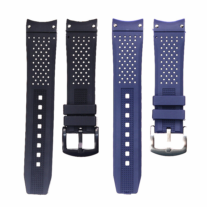 blue black 22mm silicone watch strap for TAG Heuer CARRERA Aquaracer MONACO F1 series watch strap wristband bracelet belt