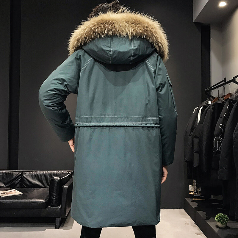 MGFashionThick 재킷 남자 다운 재킷 패션 남자 코트 따뜻한 길쭉한 파카 Hight 품질 남자 재킷 겨울 따뜻한 다운 재킷 남성