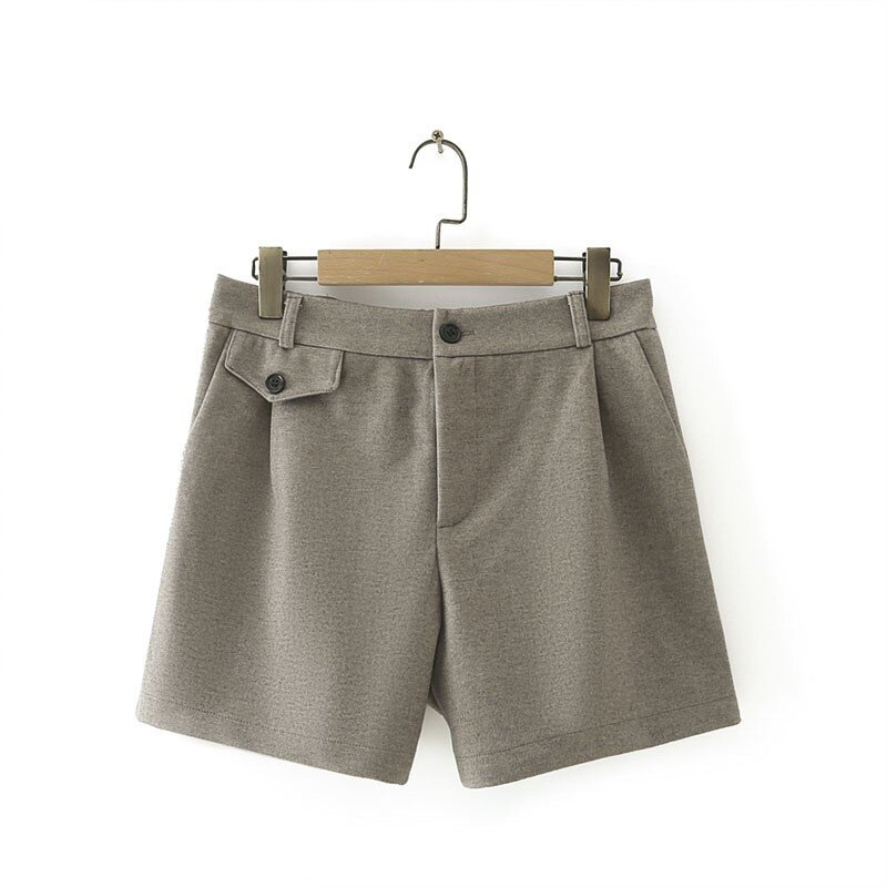Woolen shorts plus size roupas 2021 inverno nova moda perna larga cintura alta solta boot pants