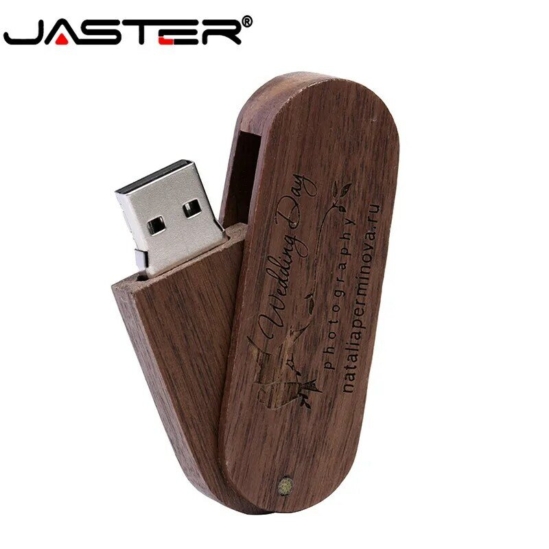 Jaster logotipo personalizado, pen drive de madeira portátil usb de madeira 4gb 8gb 16g 32gb 64gb em bastão, presentes de casamento