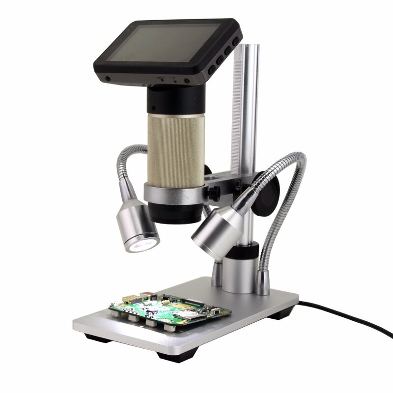 Andonstar adsm201 hdmi microscópio digital longo objeto distância 300x usb microscópio para pcb ferramenta de solda lupa microscopio