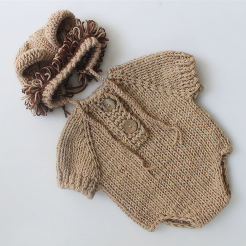 生まれたばかりの赤ちゃんの写真の小道具かぎ針編みのニットの衣装の小道具衣装赤ちゃんの帽子写真の小道具