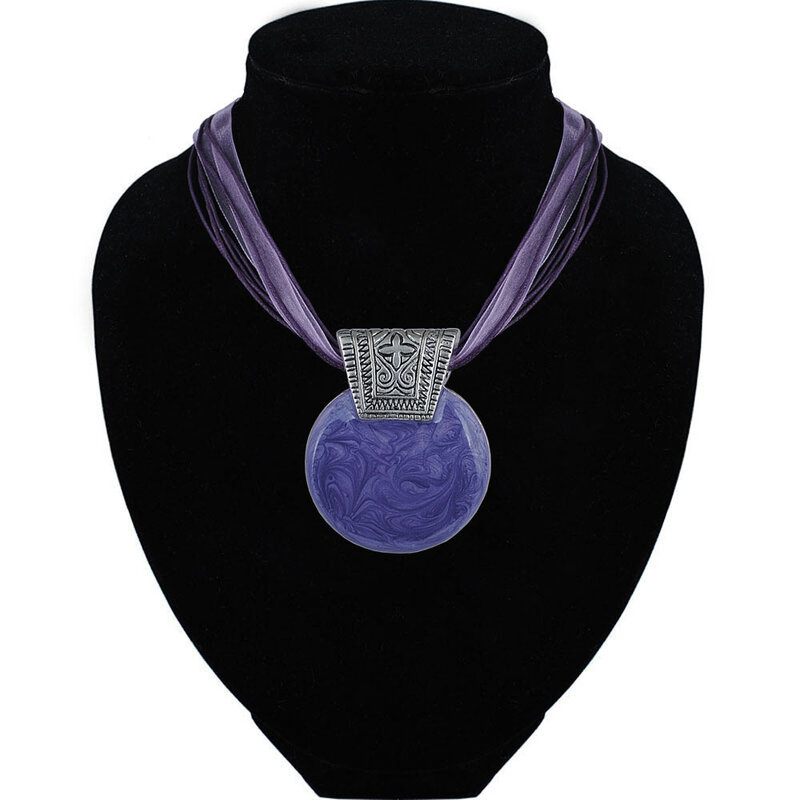 Collier pendentif géométrique Vintage pour femmes, en émail, bijoux de fête Steampunk