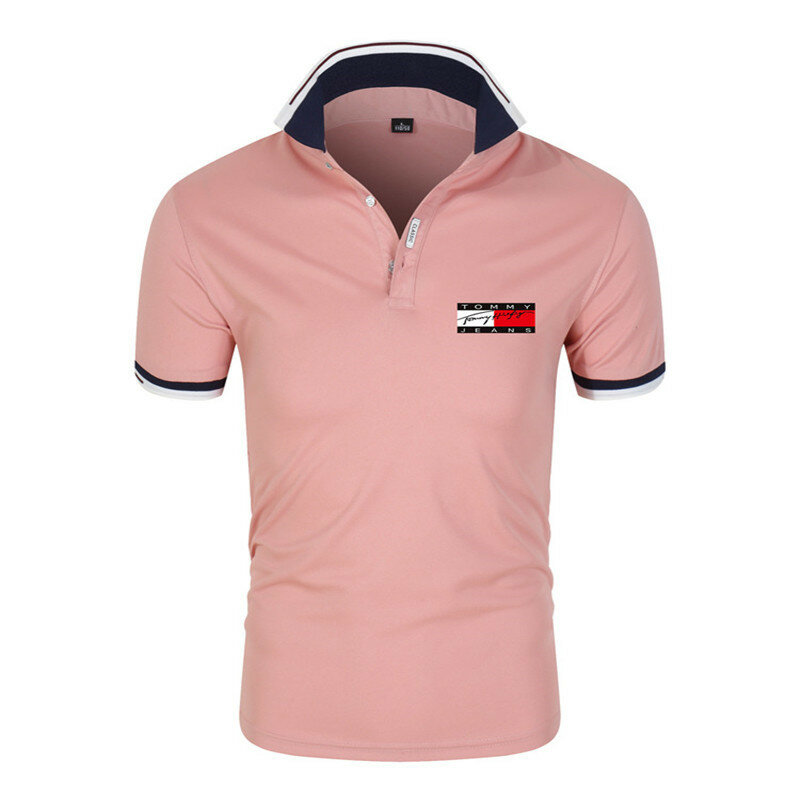 2021 Nieuwe Zomer Mannen Korte Mouwen Polo Shirt Merk Business Casual Mode Ademend Revers Shirt Golf Tennis Shirt top S-4XL