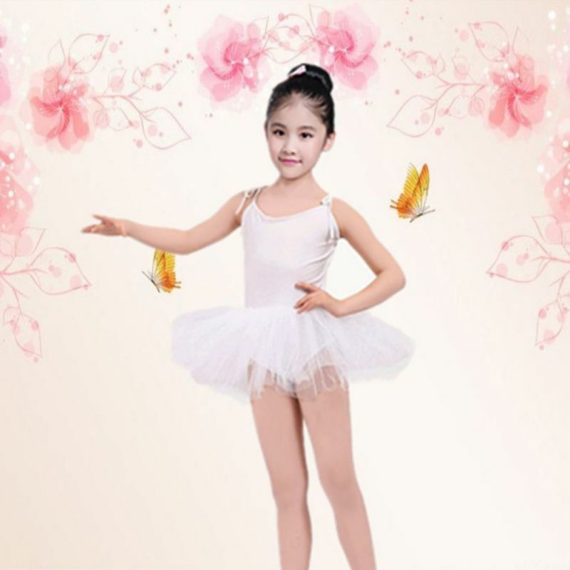 Детское балетное платье на бретельках; Танцевальные костюмы для девочек; Танцевальные костюмы для маленьких принцесс; Пышная танцевальная ...