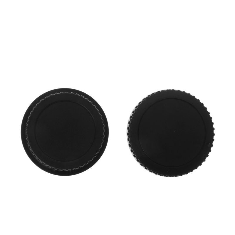 Rear Lens Body Cap Camera Cover Set Dust Screw Mount Protection Plastic Black Replacement for Canon EOS EF EFS 5DII 5DIII 6D
