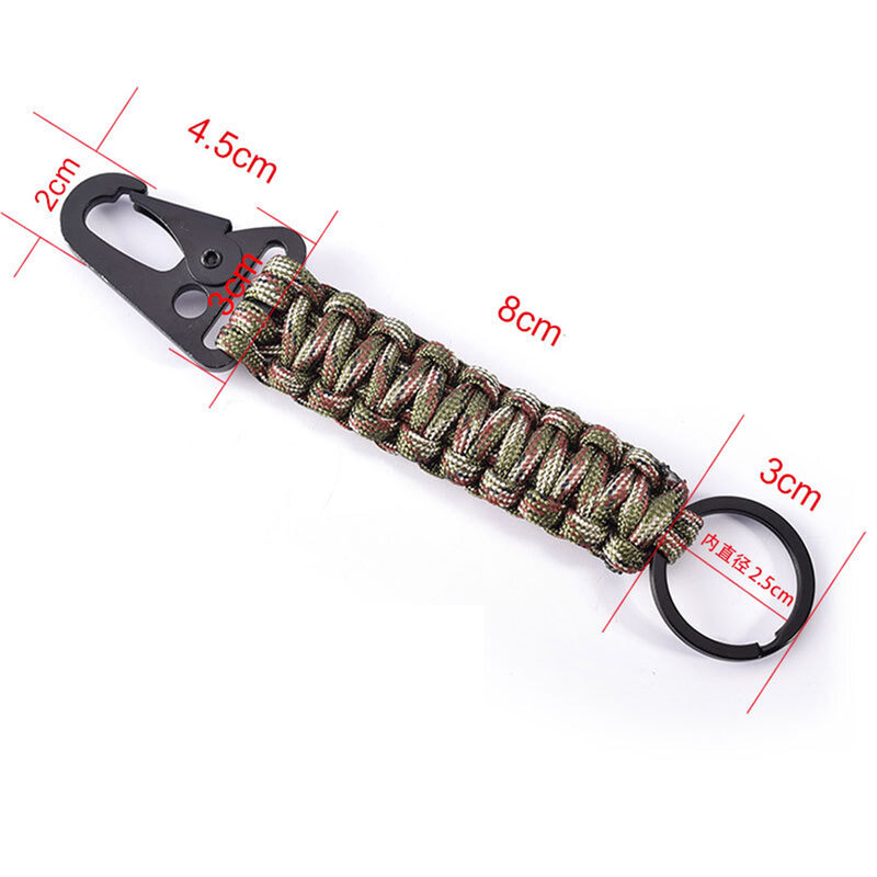 Keychain with Carabiner for Camping Multipurpose Survival Tool Outdoor Keychain Bottle Opener Tools