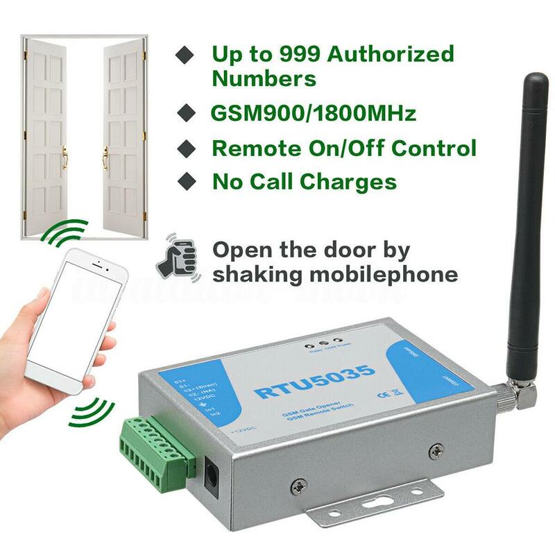 RTU5024 RTU5035 GSM Cổng Dụng Cụ Mở Tiếp Công Tắc Điều Khiển Từ Xa Truy Cập Cửa Không Dây Mở Cửa Bởi Gọi Miễn Phí 850/900/1800/1900MHz