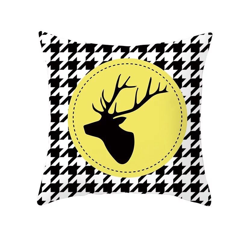 Capa de travesseiro pele pêssego, 45*45cm nórdico amarelo de poliéster capa de almofada decorativa para casa cojines para sofá