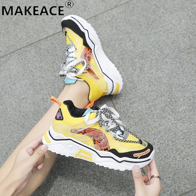 Кроссовки женские на платформе, Вулканизированная подошва, удобная прогулочная обувь, обувь для бега, скейтборда, 2021