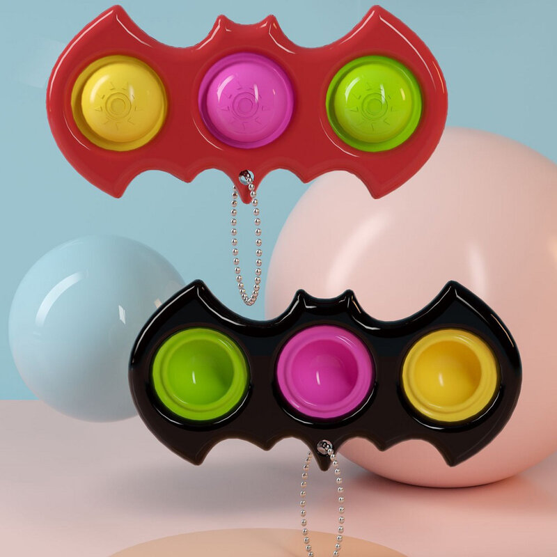 Mini Push Bubble Sensory breloczek z zabawką autyzm potrzebuje Squishy Stress Reliever zabawki dorosłe dziecko śmieszne antystresowe Fidget