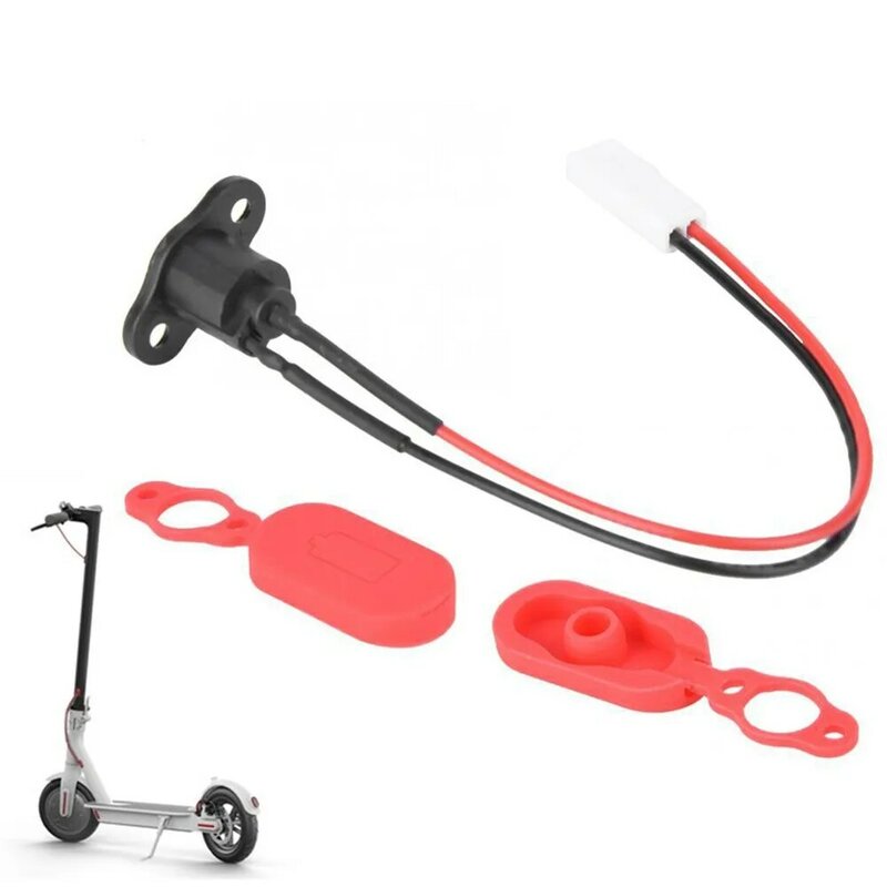 Зарядный порт для электрического скутера С Пылезащитным чехлом для Xiaomi M365, водонепроницаемый зарядный порт для электрического скутера, кры...