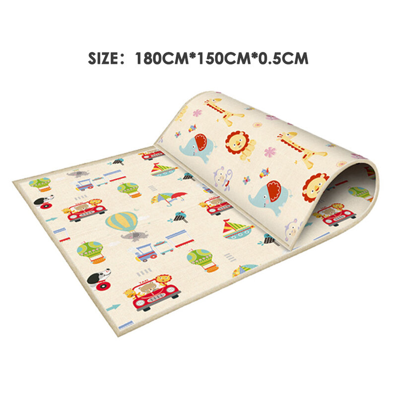 180CM Anak Tikar Lipat Busa Lembut Nursery Karpet Merangkak Tikar Besar Foldable Karpet Puzzle Bayi Gaming Tikar untuk anak-anak