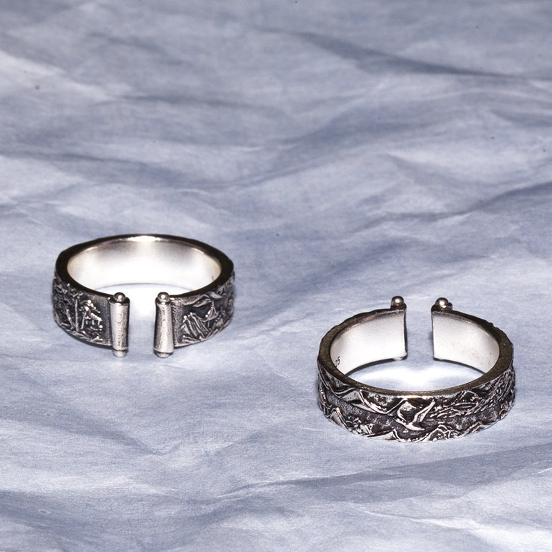 Nova venda quente moda retro simples 925 prata esterlina homens e mulheres casais anéis personalidade tendência criativa jóias