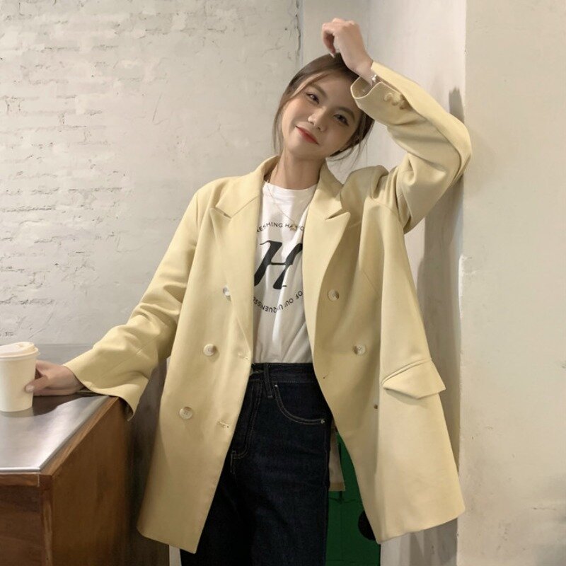 Internet Celebrity Chic giacca piccola giacca da donna primavera e autunno stile coreano sciolto stile occidentale dimagrante dall'aspetto giovane