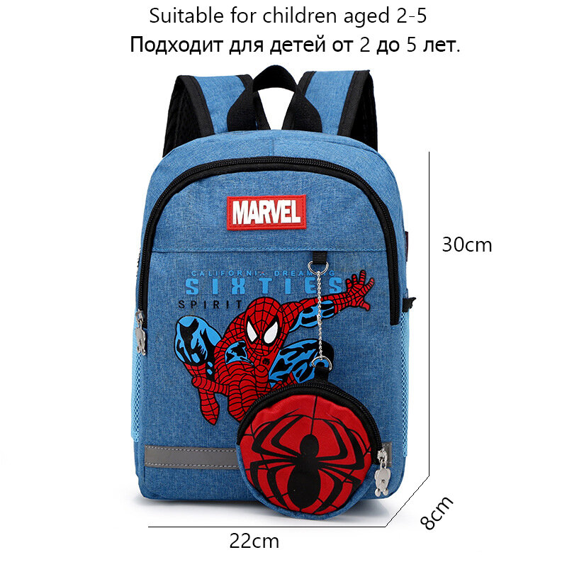 3-6Year Tua Anak Tas Sekolah Gadis untuk Anak Laki-laki Tahan Air Ransel Anak Spider Buku Anak-anak Tas Bahu Tas Ransel