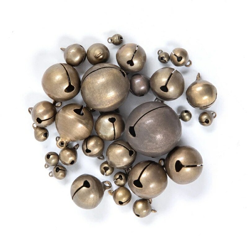6/8/10/12/14/16/18/20/25/28mm soando cobre níquel antigo brozen bell para pulseiras diy jóias que fazem acessórios de decoração