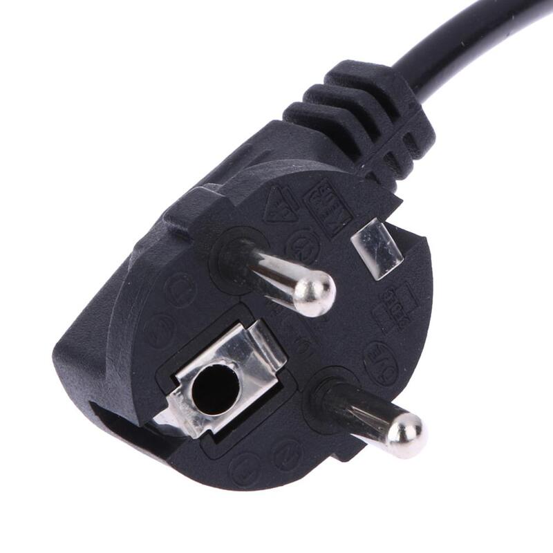 Универсальный сетевой шнур с европейской вилкой, 1 м, 3-контактный 2-контактный кабель адаптера переменного тока для компьютерных игр, принте...
