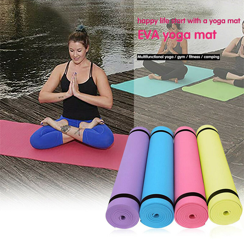 4MM EVA Yoga Mat Thick Durable Yoga Fitness Gymnastics Mats Non-slip Exercise Fitness Pad Mat Comfort Yoga Mat for Pilates