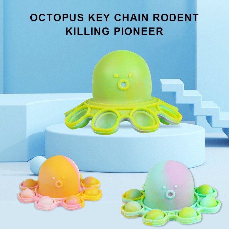 Lustige Cartoon Octopus Zappeln Spielzeug Für Kinder Push-Blase Squeeze Stress Reliever Spielzeug Erwachsene Antistress Kinder Dekompression Spielzeug