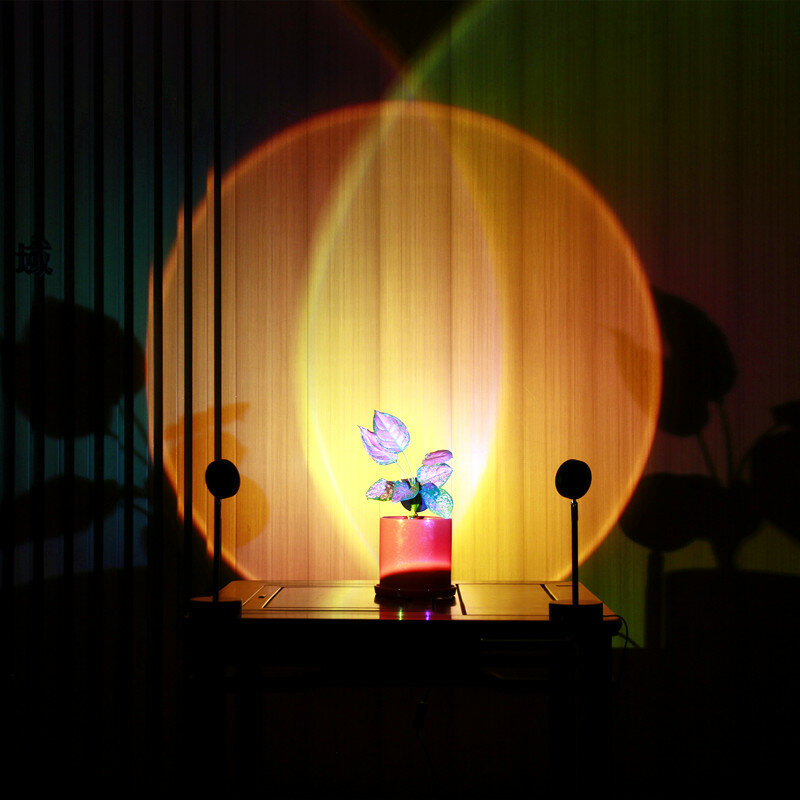 Zonsondergang Projector Lamp Romantische Projectie Led Nachtlampje Verstelbare Hoogte Ins Woonkamer Regenboog Bruiloft Verjaardag Party Decor