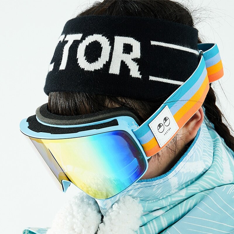 Novo óculos de esqui proteção uv anti-nevoeiro cilíndrico snowboard óculos de inverno adulto equipamento esporte de esqui