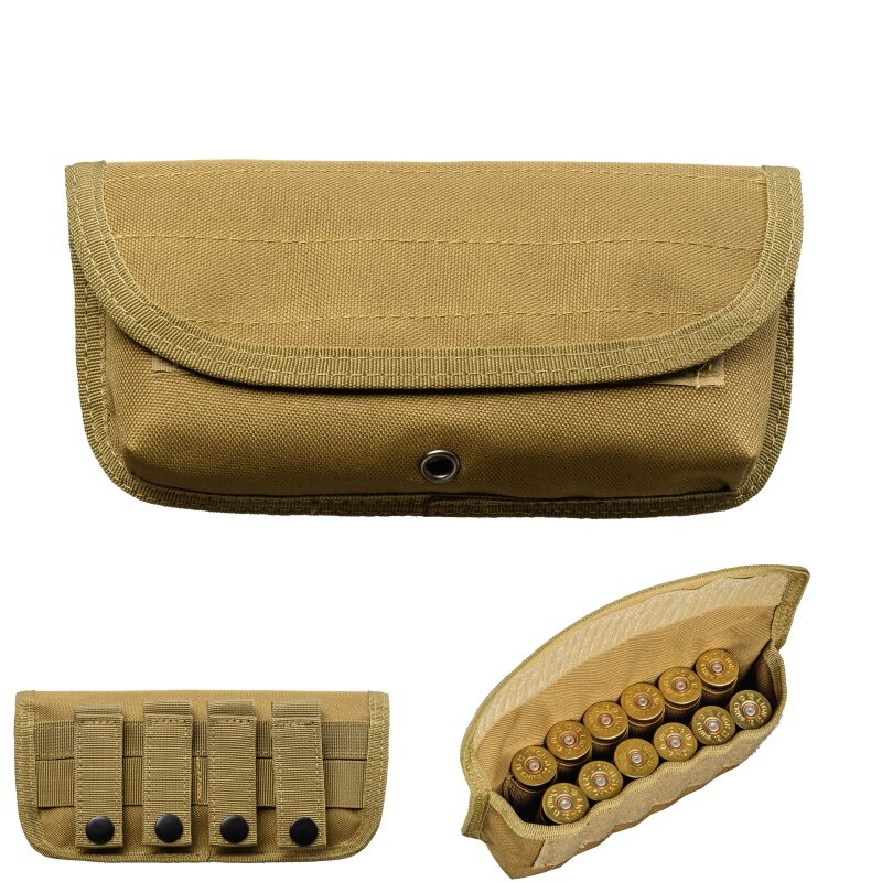 Bolsa de ferramentas de caça, bolsa redonda com 12 furos para suporte de cartucho, acessórios para caça ao ar livre