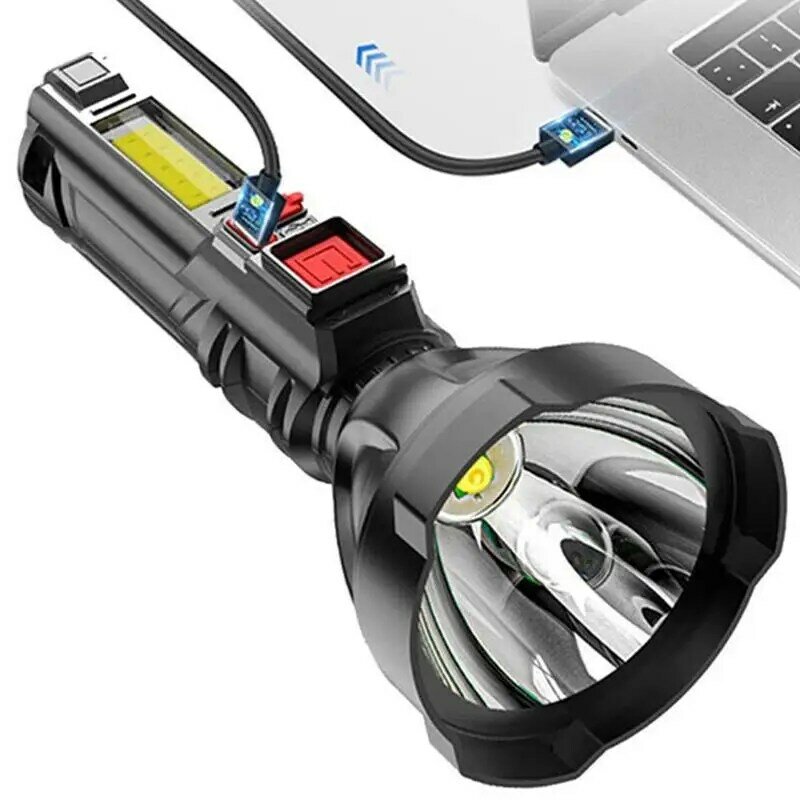 Super Helle Taschenlampe Leistungsstarke Led Taschenlampe Usb Aufladbare Licht Outdoor Taschenlampe