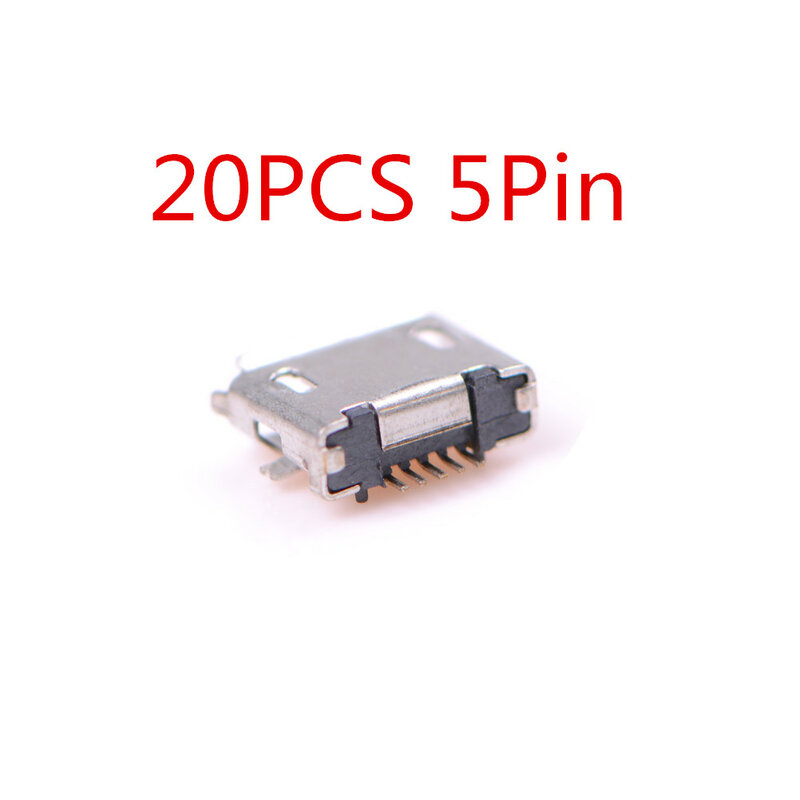 IMC – connecteur Micro USB Type B femelle à 5 broches, 20 pièces, prise de soudage cms SMT, vente en gros