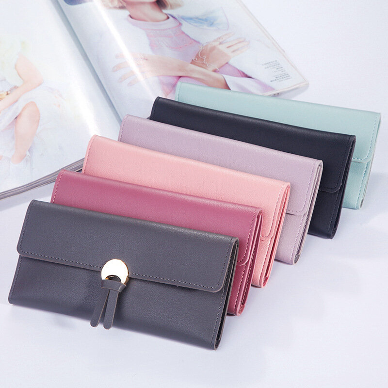 JIFANPAUL 2020 New Wallet women's long fashion three-fold multi-card slot large-capacity wallet purse women wallet