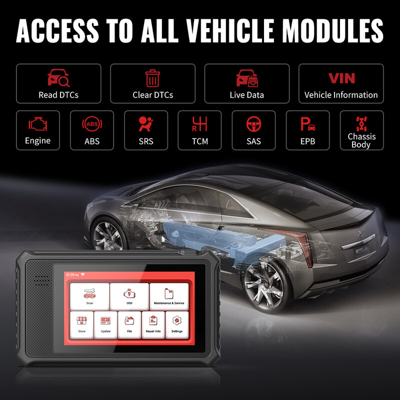 MUCAR VO6 Auto OBD2 Scanner Full System All Software ECU Coding Action Test 28 Reset Lifetime Free update obd2 Diagnostic Tools