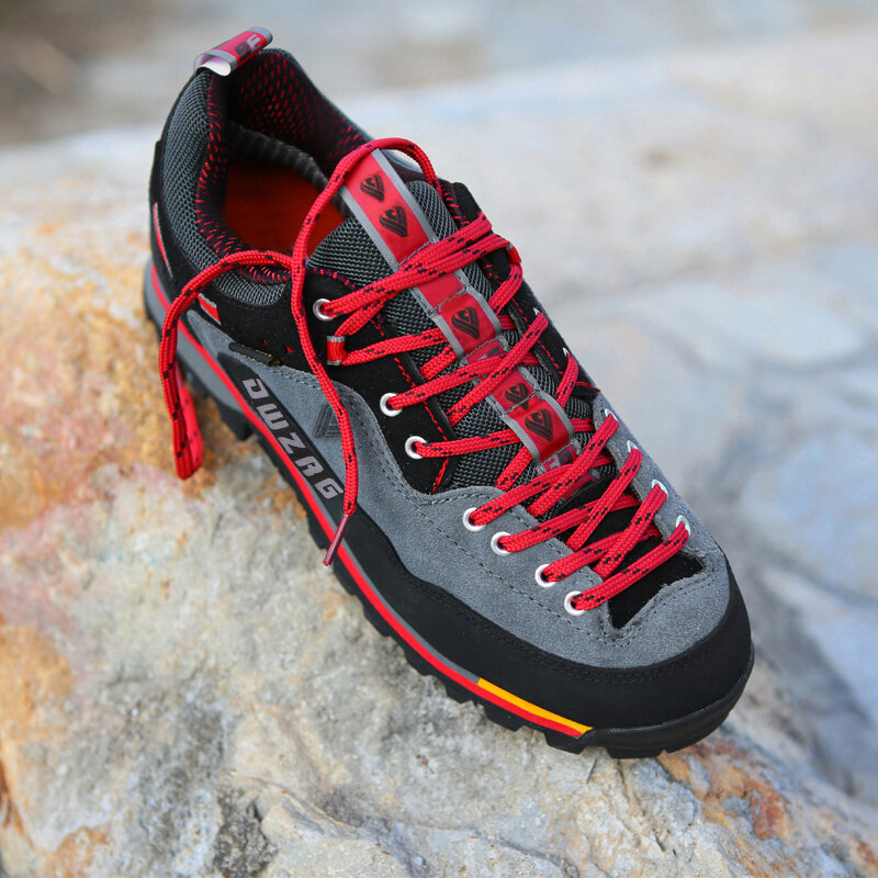 DWZRG مقاوم للماء حذاء للسير مسافات طويلة تسلق الجبال أحذية التنزه في الهواء الطلق الرحلات أحذية رياضية الرجال الصيد الرحلات