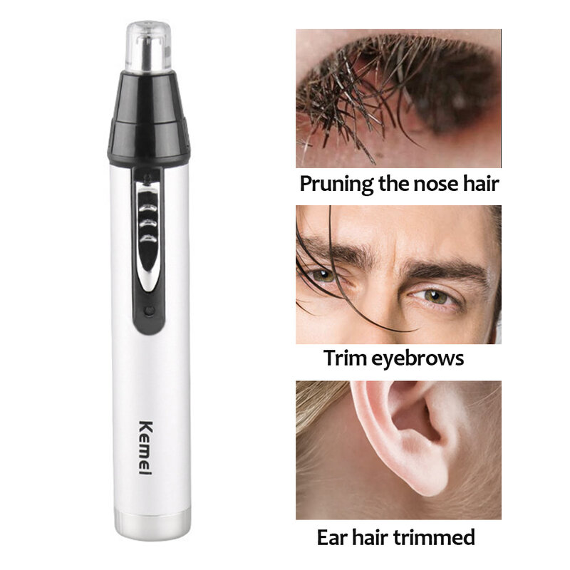 Aparador elétrico para nariz e orelha masculino, 3 em 1, recarregável, remoção de pelos, sobrancelha, produto de segurança, máquina de barbear, cuidados faciais