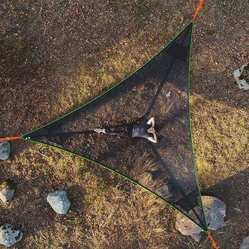 Hamaca de árbol Triangular portátil y ligera, hamaca grande para acampada al aire libre