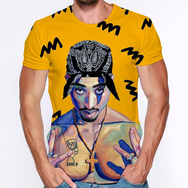 Camiseta de moda 3D para Hombre y mujer, camiseta de Tupac Shakur 2Pac, Camisetas de Hip-Hop, Camisetas de Rap para Hombre, Camisetas de talla grande 2020
