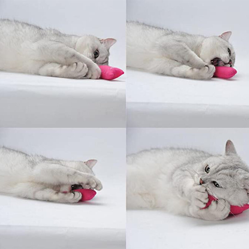 2 Buah Mainan Catnip Gerigi Kucing Mainan Kunyah Kartun Lucu Mainan Catnip Mewah Interaktif Mainan Kunyah Jempol Gigitan Kucing untuk Kucing