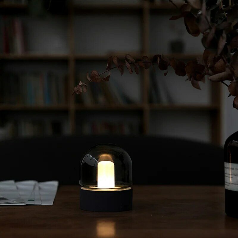 Nostálgico luz da noite led pequena lâmpada de mesa de carregamento usb desktop escritório lâmpada retro forma lâmpada de luz