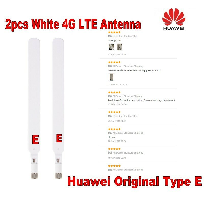 2Pcs Asli Huawei TypeE Antena Eksternal Asli Dukungan B525 B593 B315 B310 B612