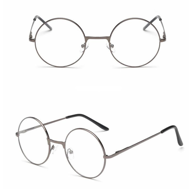 Unisex Vintage Runde Lesebrille Metall Rahmen Retro Persönlichkeit College Stil Brillen Klare Linse Auge Glas Rahmen Auge Glas