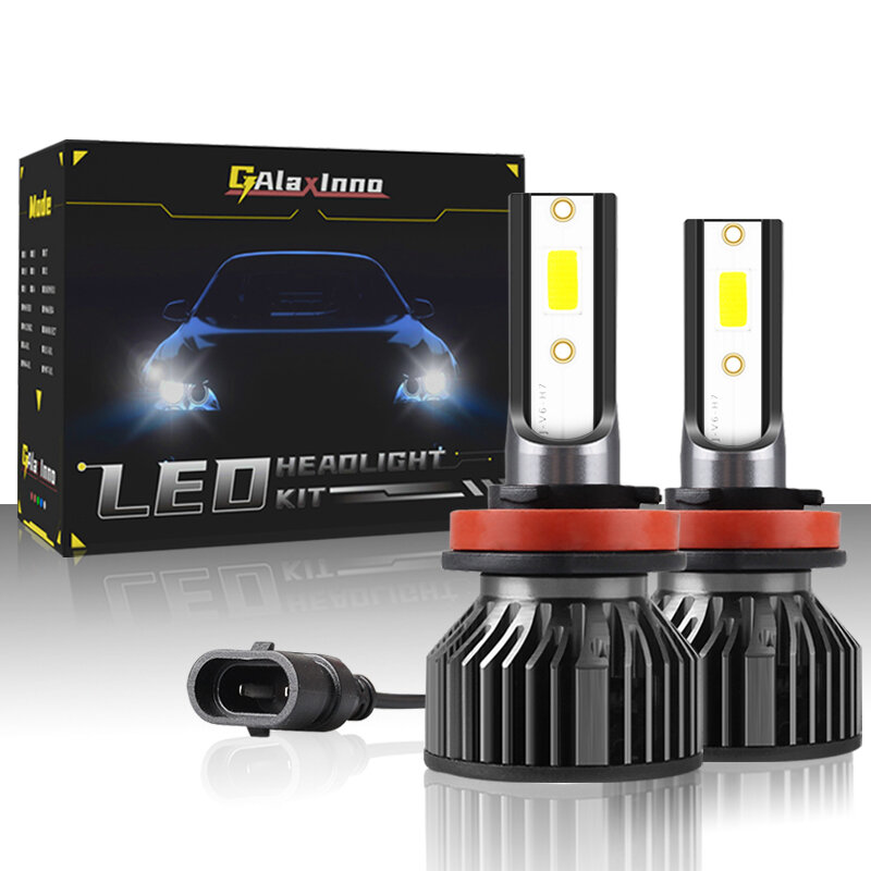 Galaxinno Led Car Light H11 H8 H9 lampada frontale 12V lampade automatiche lampadina più luminosa 12000LM illuminazione a fuoco guida sicura per la maggior parte dei veicoli