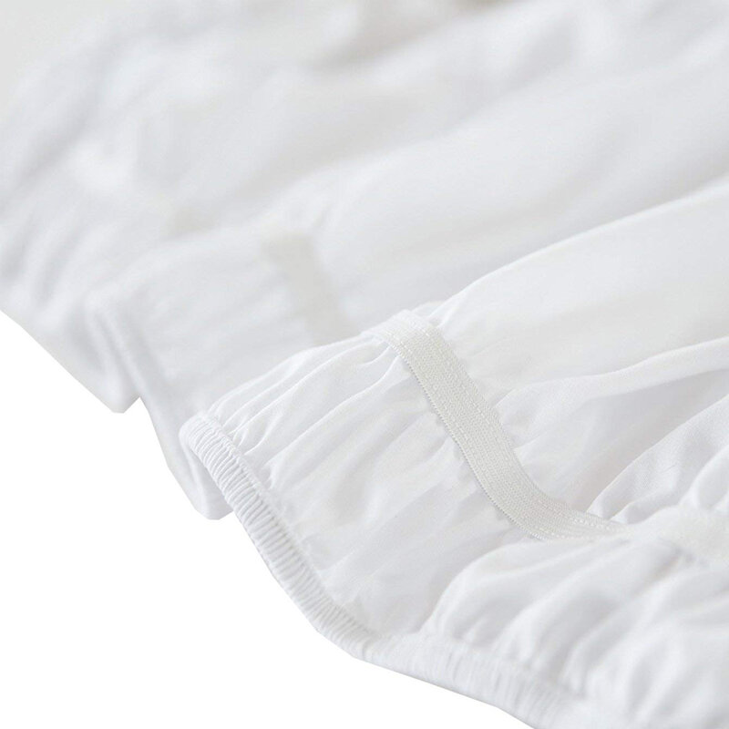 Falda para cama de hotel envolvente, sábana elástica sin superficie de alcoba, tamaños Twin /Full/ Queen/King, 38cm de alto, para decoración del hogar, blanca