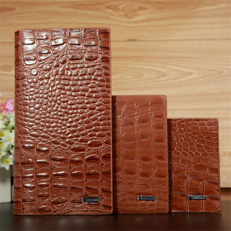 JIFANPAUL  2020 new men's long wallet crocodile pattern short casual wallet fashion European and American style wallet
