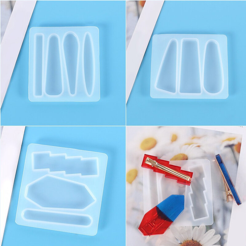 3 Hairpin Hairpin+A Set 20 Hairpin Mold Crystal Epoxy Mold Hairpin Casting Silicone Mold DIY Craft Jewelry Making Tools SQ0567
