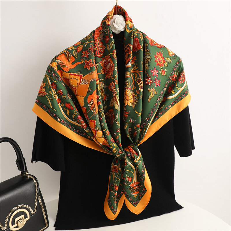 Sommer Kopftuch Print Schal Halstuch Design Stirnband Köper Quadrat Schal für Frauen Haar Wrap Weiblichen Foulard Hijab Bandana