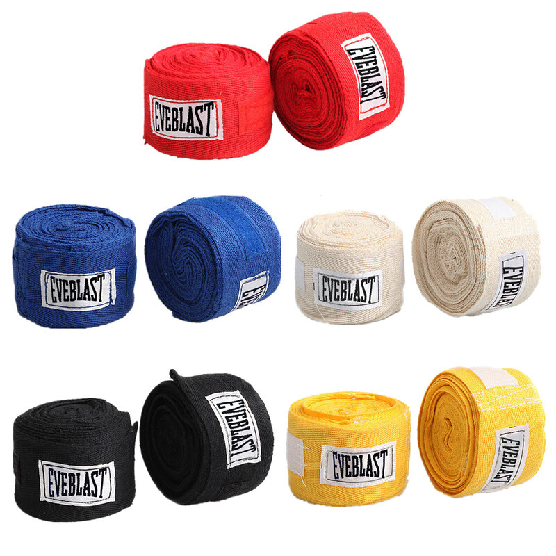 1 set/2pcs Cotton Sports Strap Boxing Bandage Sanda Muay Thai Taekwondo Hand Gloves Wraps Boxing Handwraps for Training Bandages