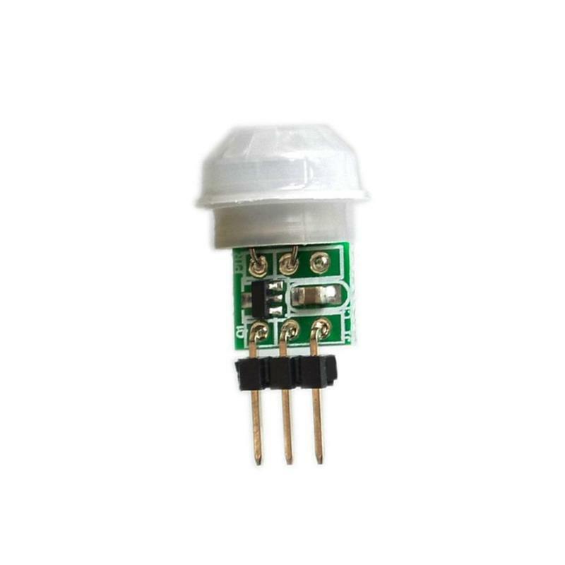Mini IR Piroelektrik Inframerah PIR Sensor Gerak Manusia 2.7 Modul DC Otomatis 12V Sensor Detektor AM312 Ke R7U2