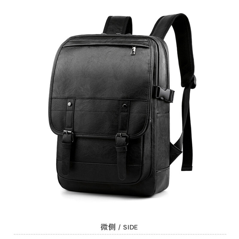 Мужской деловой рюкзак из ПУ кожи, школьная дорожная сумка для компьютера