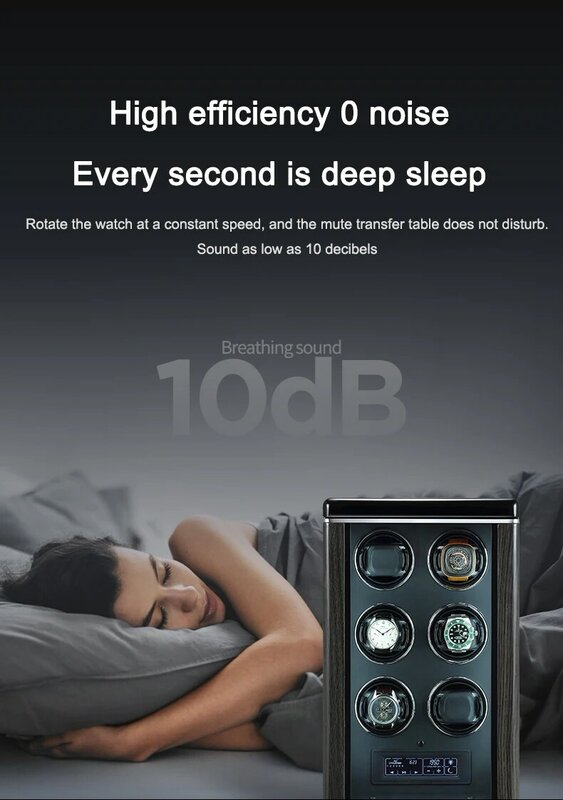 MELANCY นาฬิกาอัตโนมัติ Winder Luxury นาฬิกากล่อง Touch Control และภายใน Backlight กล่องปลอดภัยด้วยลายนิ้วมือ