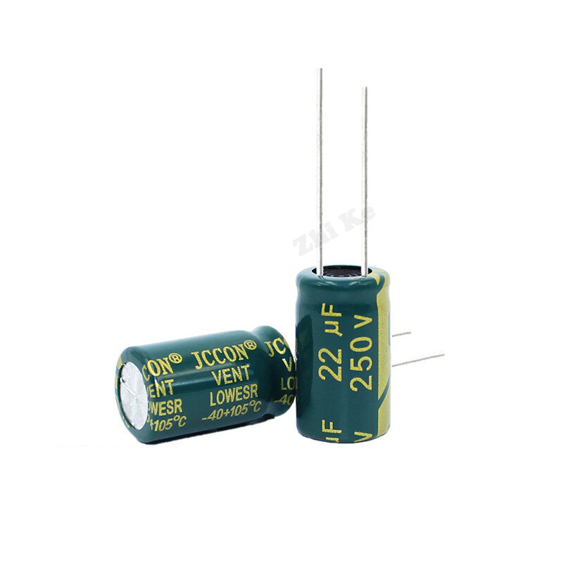 6pcs 250V 22UF 10*17mm low ESR Aluminum Electrolyte Capacitor 22 uF 250 V Electric Capacitors High frequency 20%