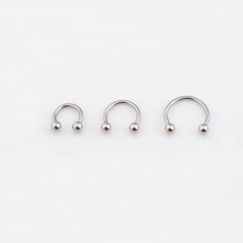 1 pçs em forma de u falso nariz anel aro septo anéis de aço inoxidável nariz piercing falso pircing jóias